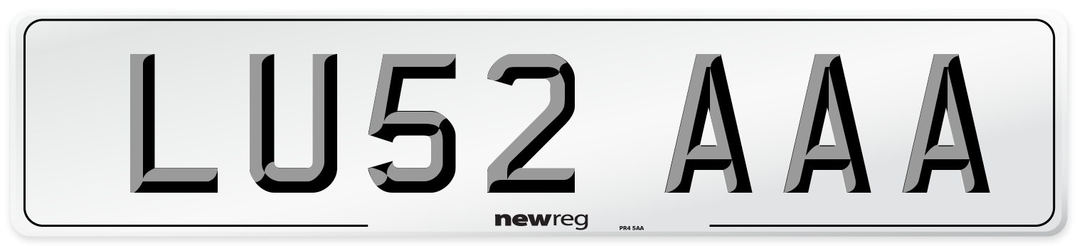 LU52 AAA Number Plate from New Reg